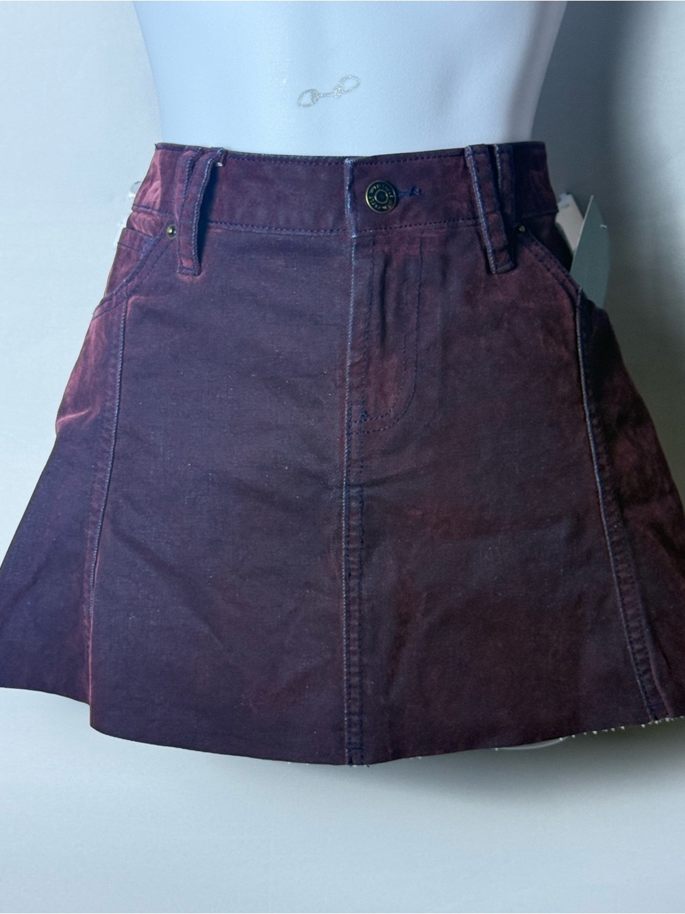 wild fable Plum Suede-Look A-Line Mini Skirt